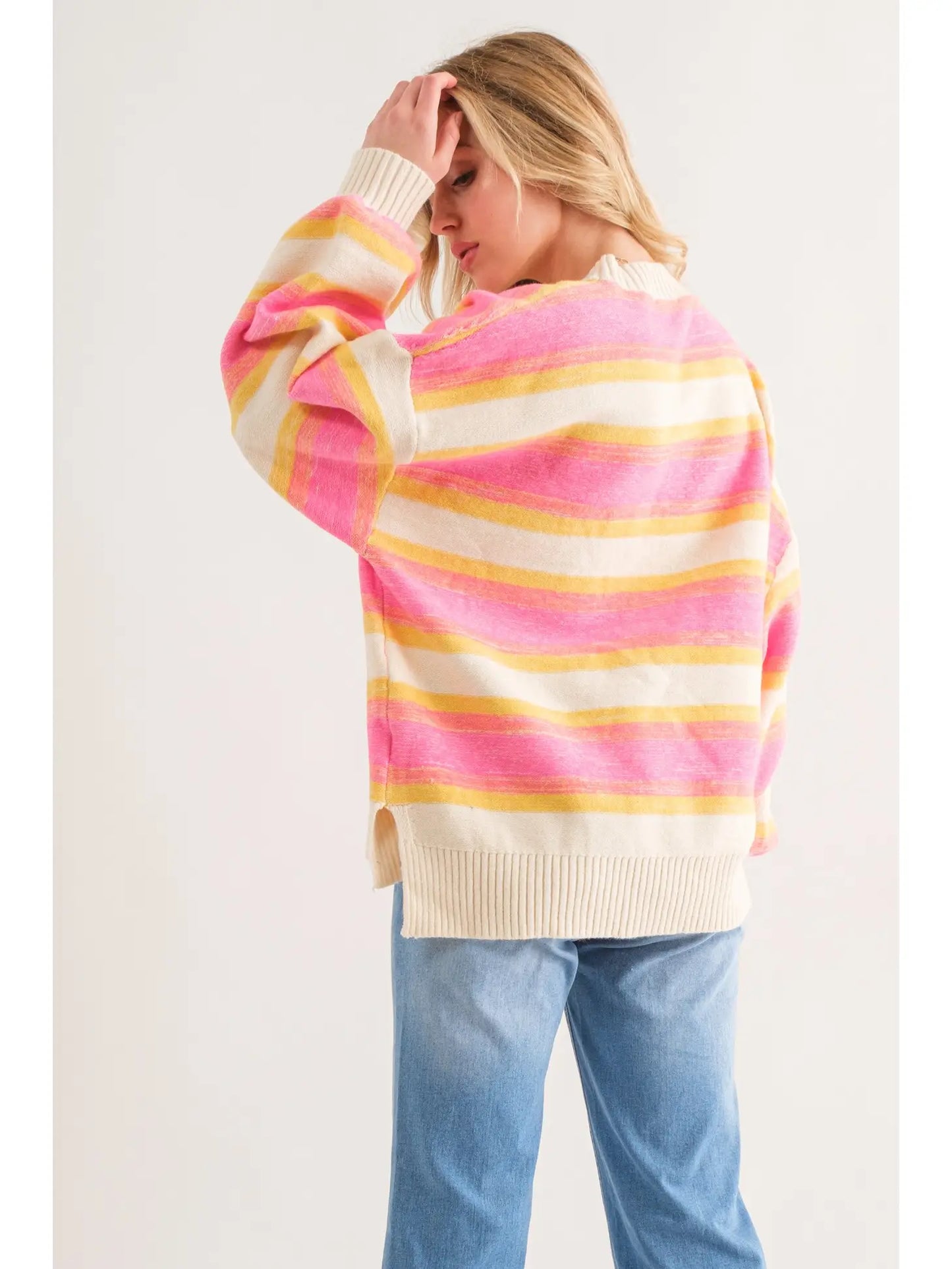 Bubblegum Stripe Pullover Sweater