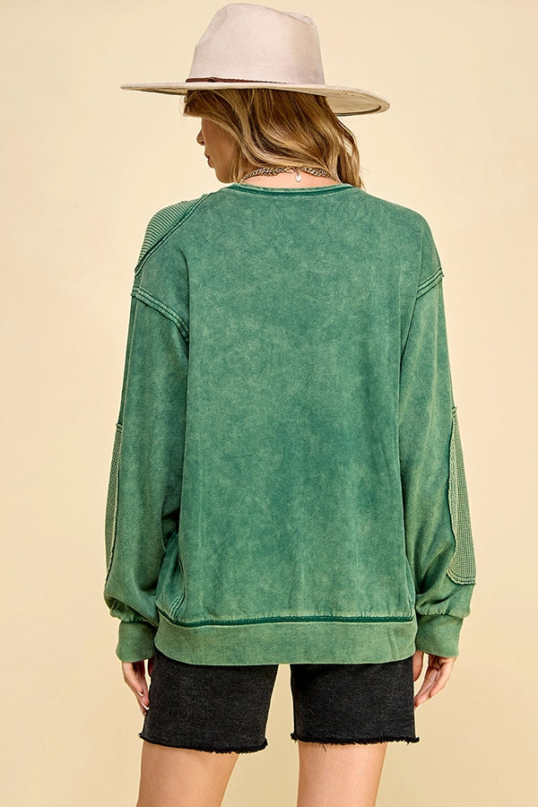 Mineral Wash Sweatshirt Curvy