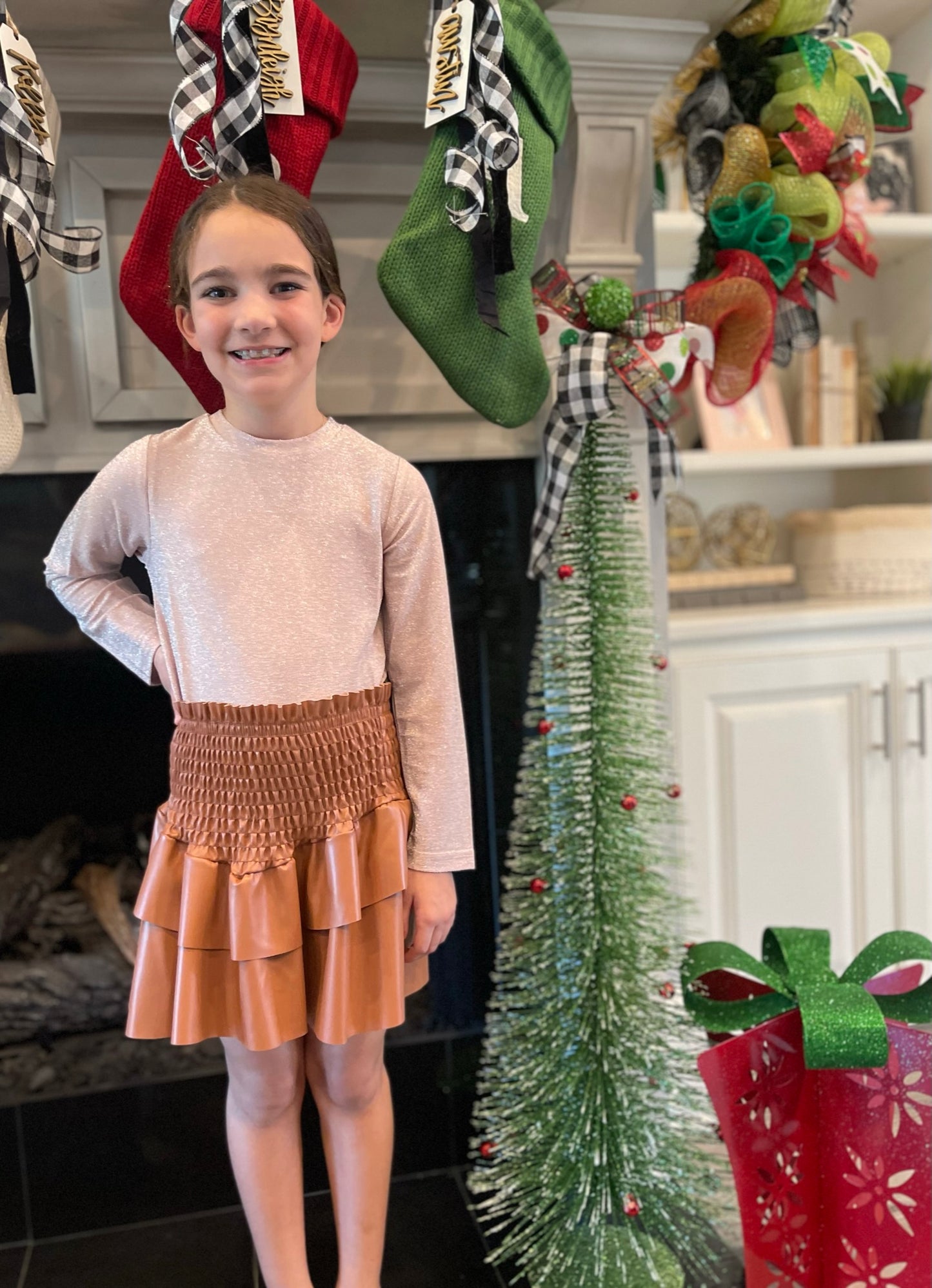 SHIMMER LONG SLEEVE TOP