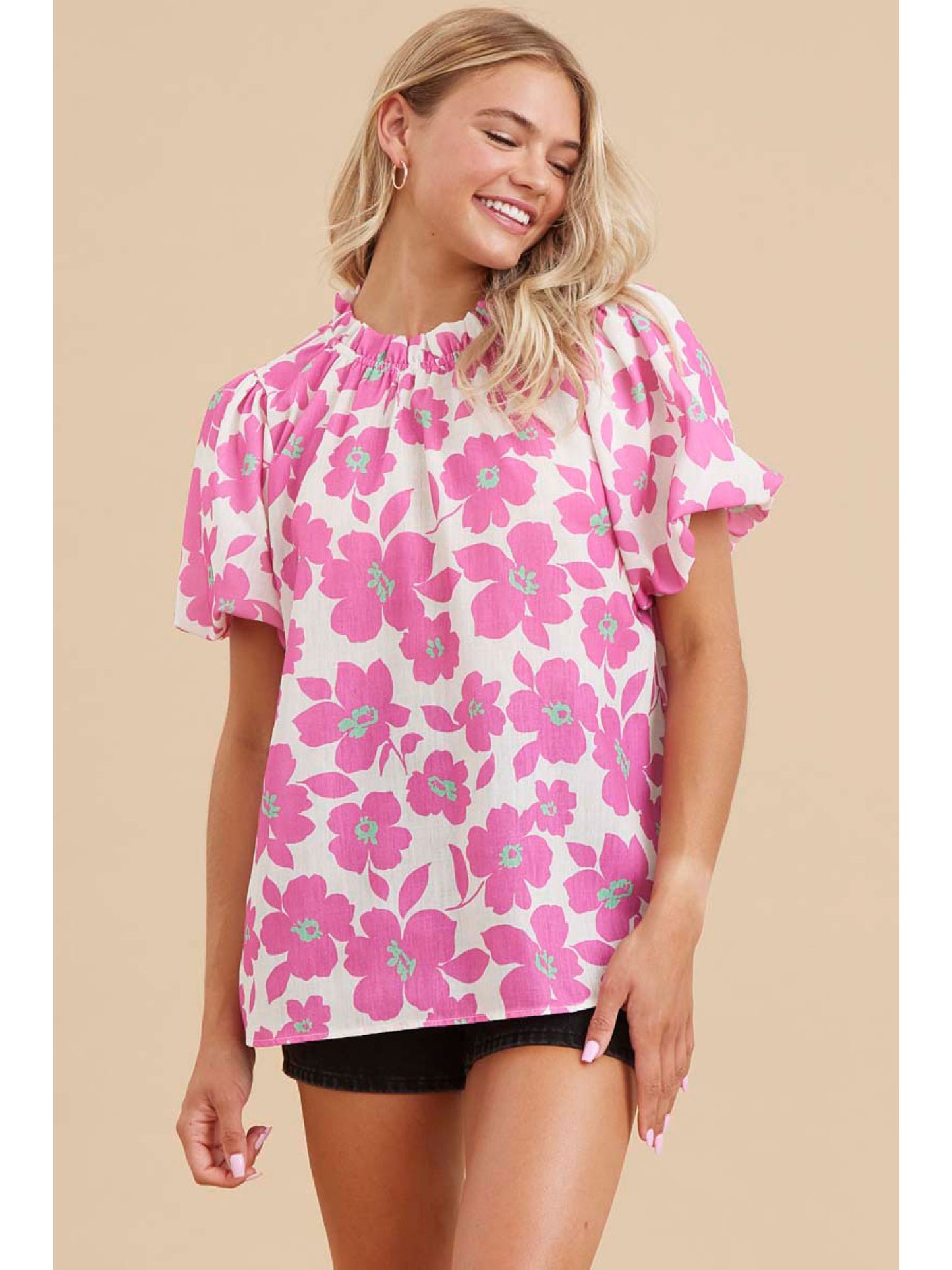 Pink Floral Top