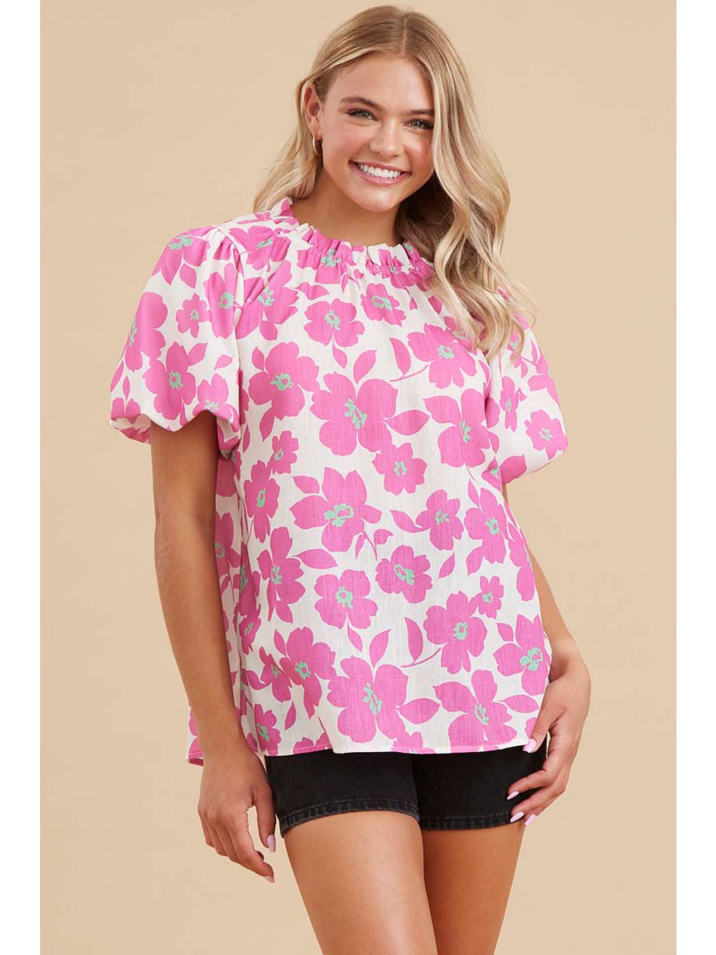 Pink Floral Top
