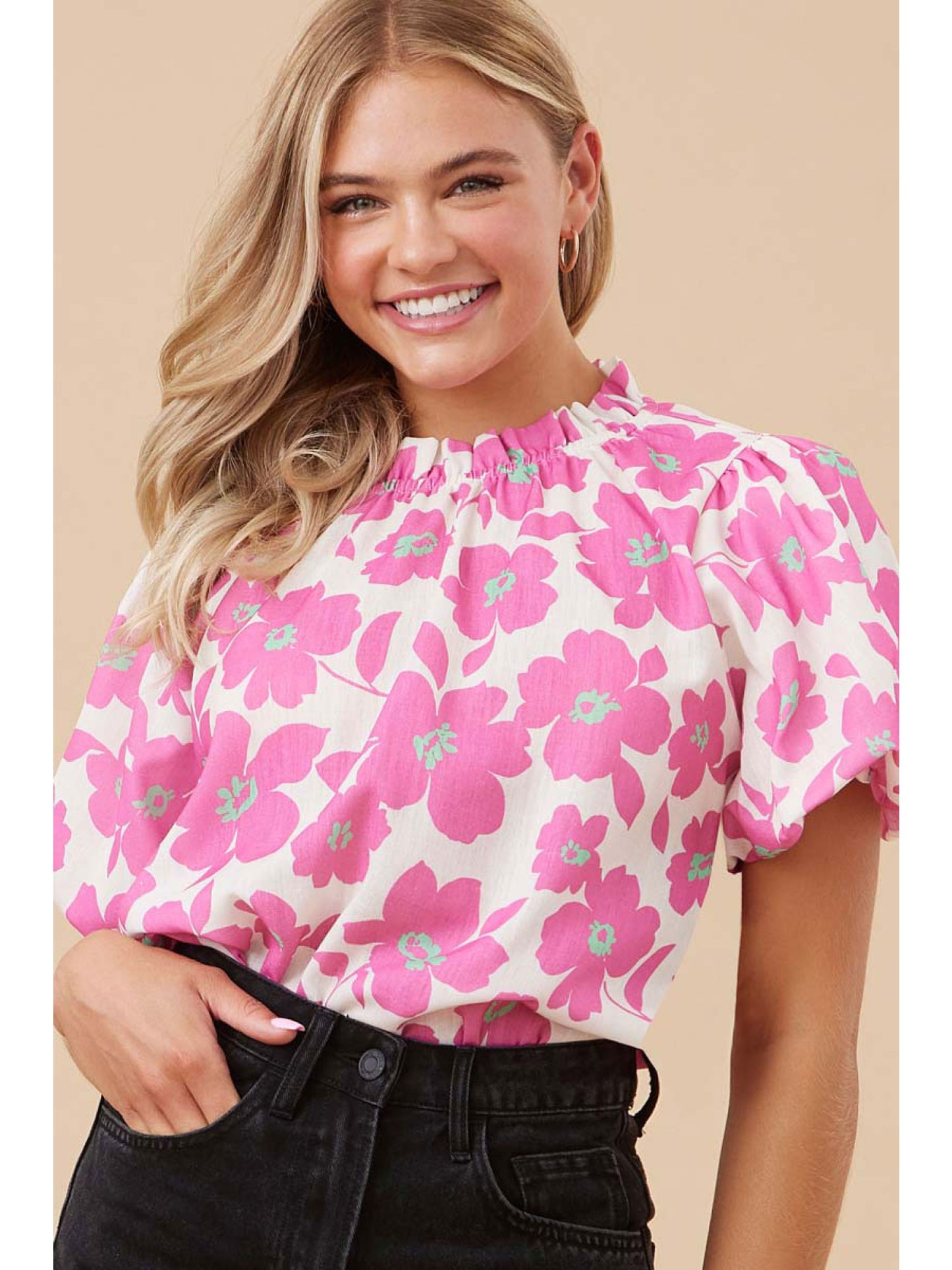 Pink Floral Top