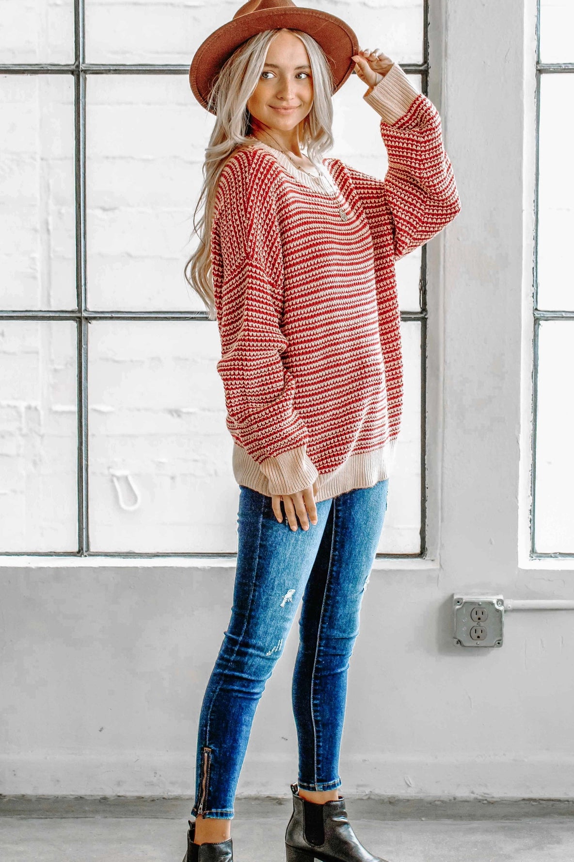 Red Stripe Sweater