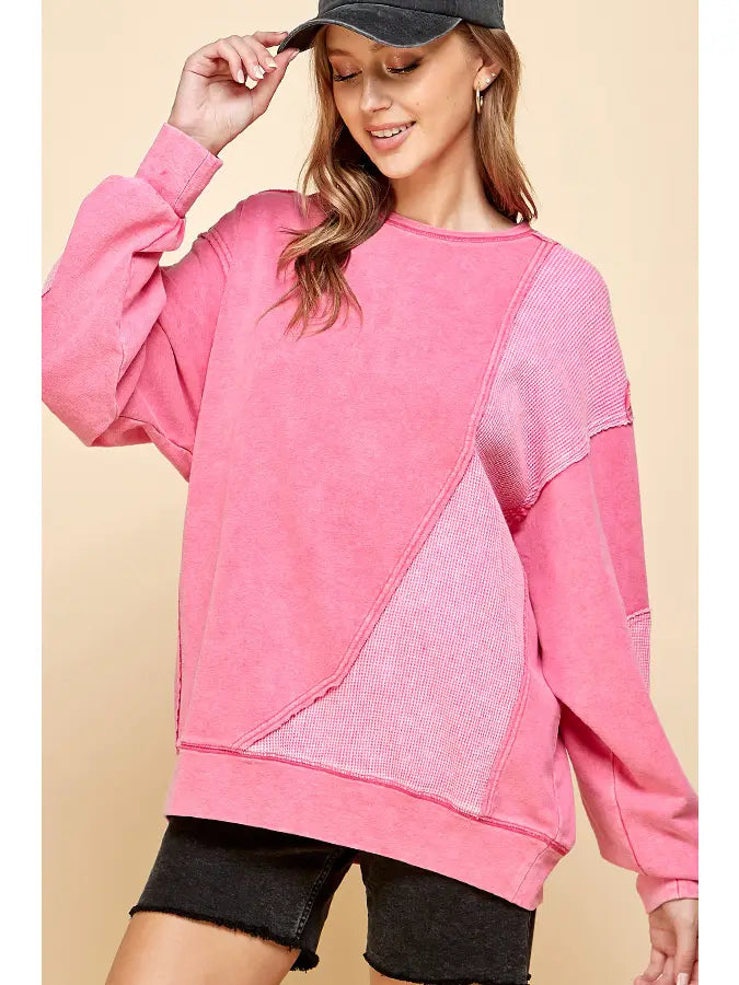 Mineral Wash Sweatshirt Curvy