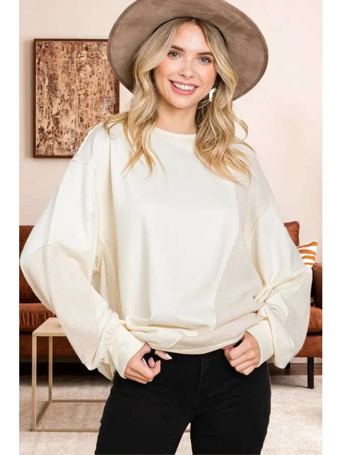 Mineral Wash Sweatshirt Curvy