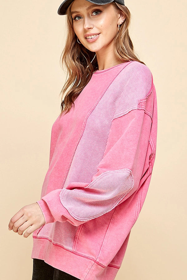 Mineral Wash Sweatshirt Curvy