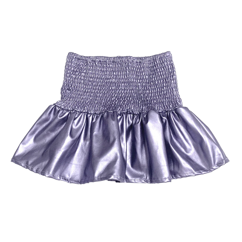 Faux Leather Ruffle Skirt